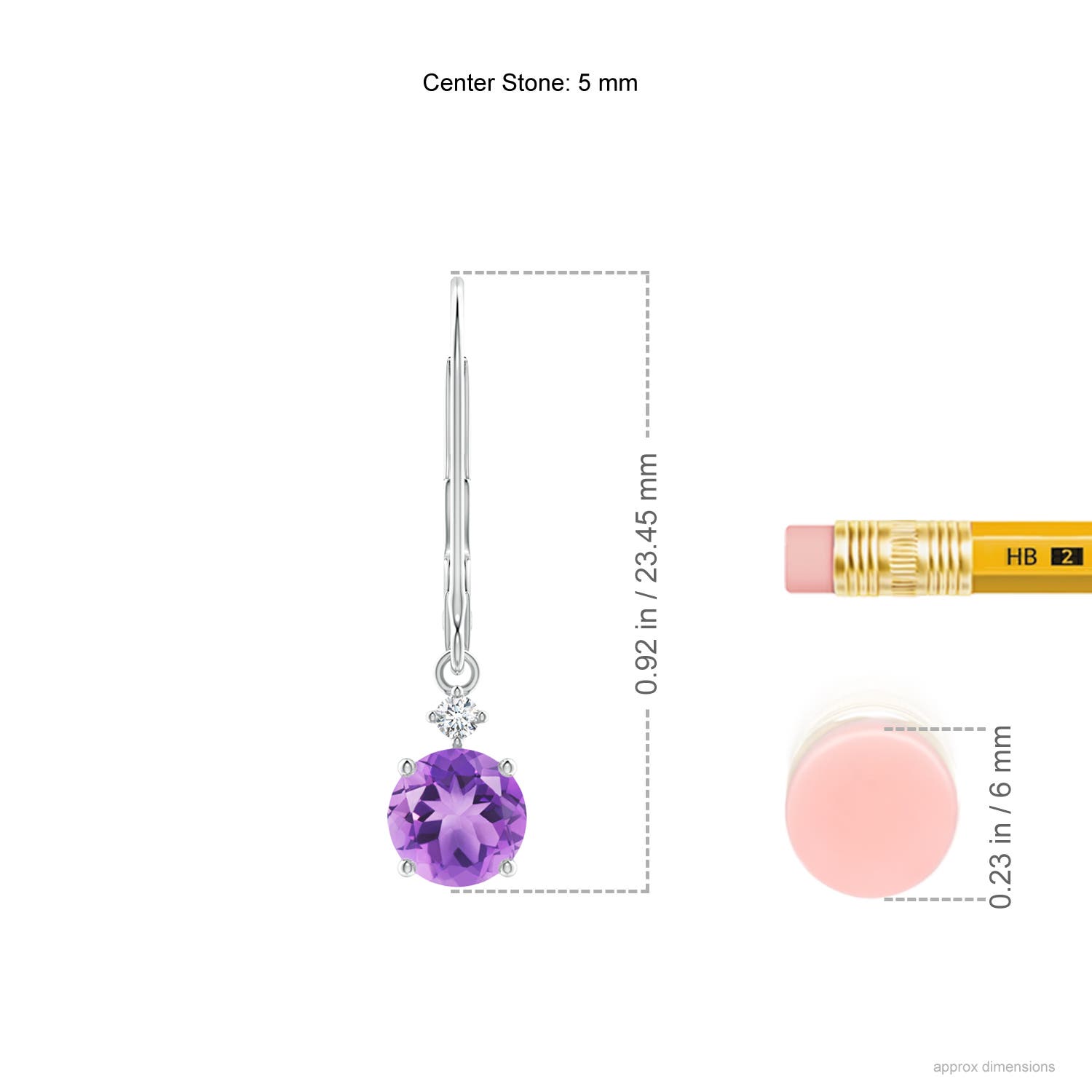 A - Amethyst / 0.94 CT / 14 KT White Gold