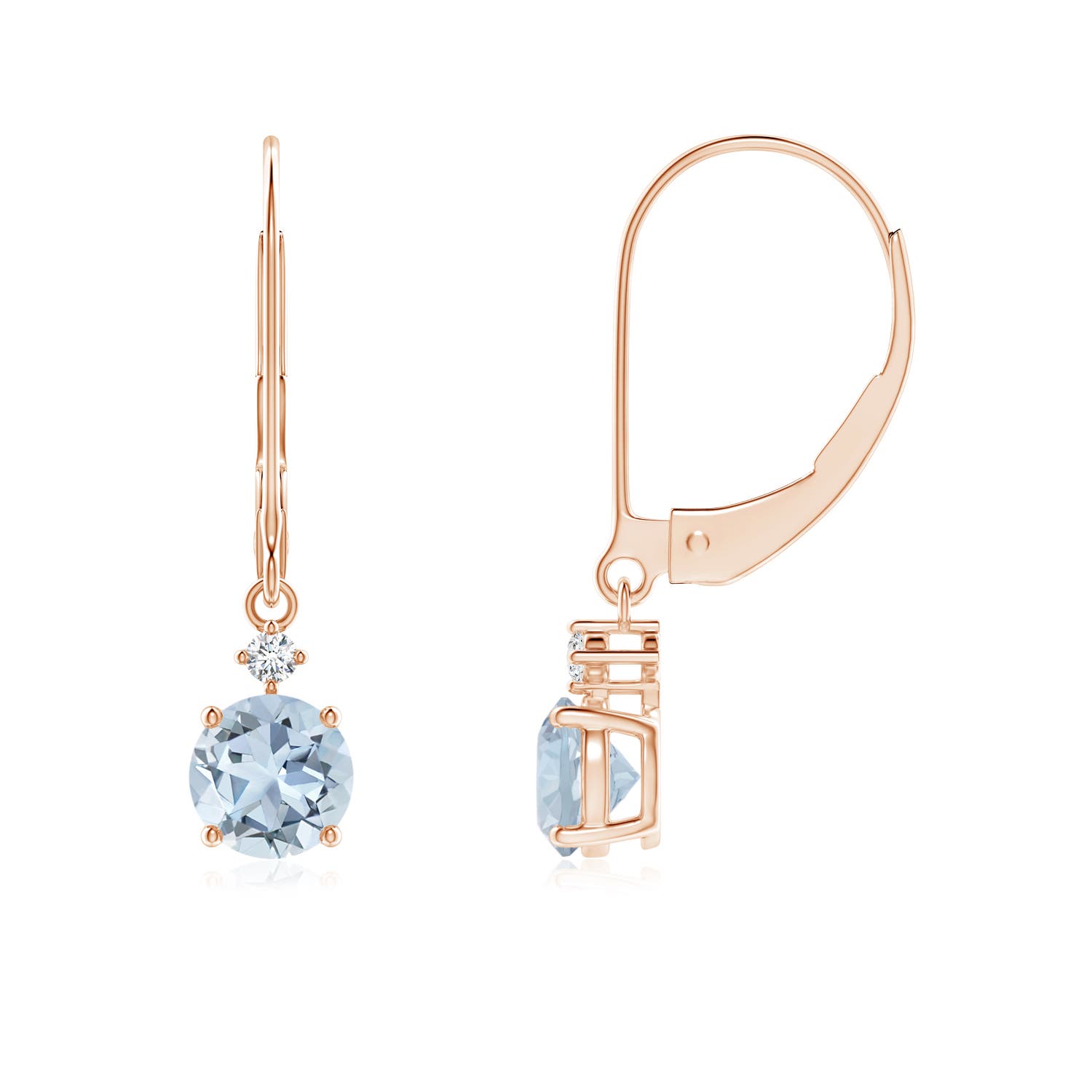 A - Aquamarine / 0.84 CT / 14 KT Rose Gold