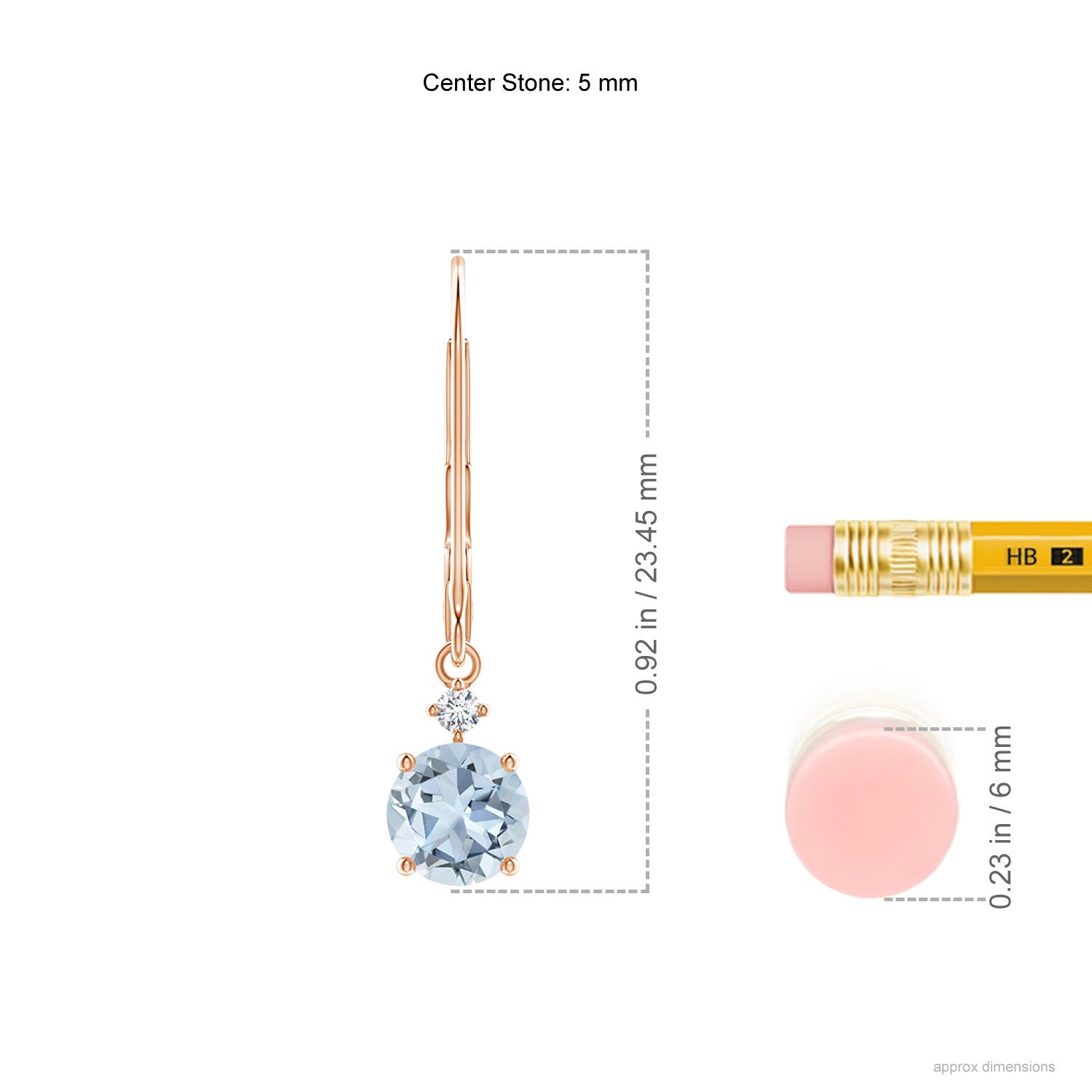 A - Aquamarine / 0.84 CT / 14 KT Rose Gold