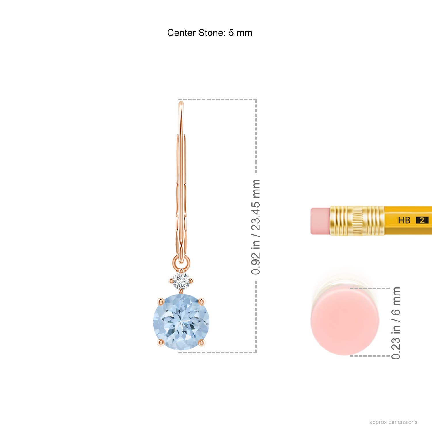 AA - Aquamarine / 0.84 CT / 14 KT Rose Gold