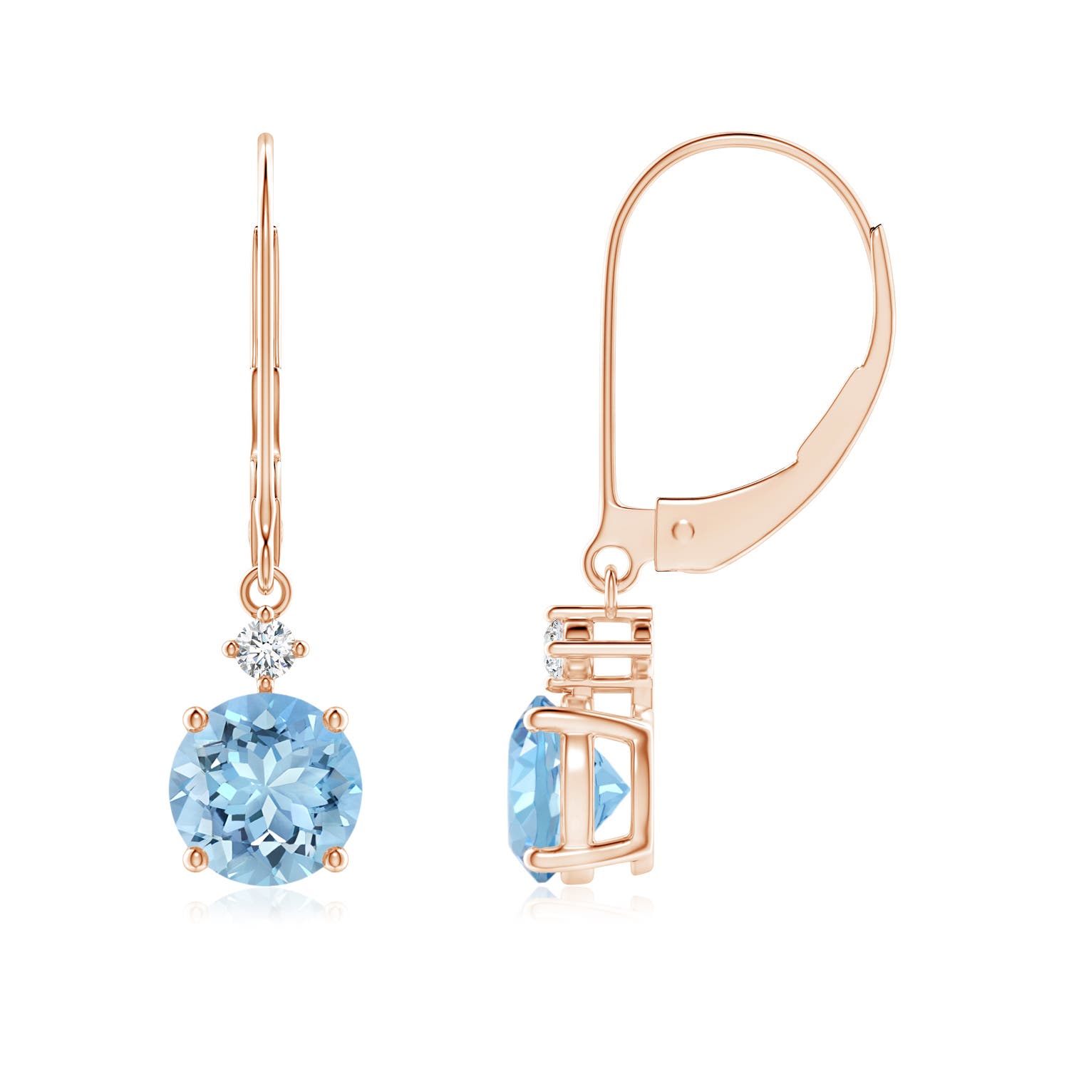 AAAA - Aquamarine / 1.49 CT / 14 KT Rose Gold