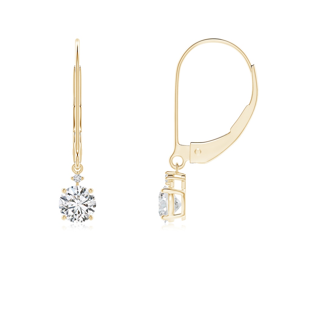 4.1mm HSI2 Solitaire Diamond Dangle Earrings in 9K Yellow Gold