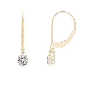 4.1mm IJI1I2 Solitaire Diamond Dangle Earrings in 10K Yellow Gold
