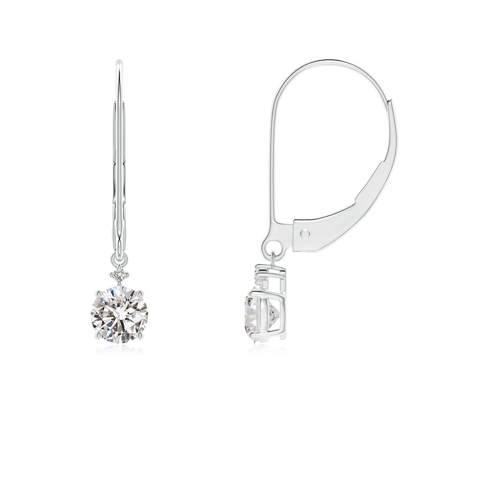 4.1mm IJI1I2 Solitaire Diamond Dangle Earrings in P950 Platinum 