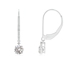 Drop White Gold Diamond Earrings