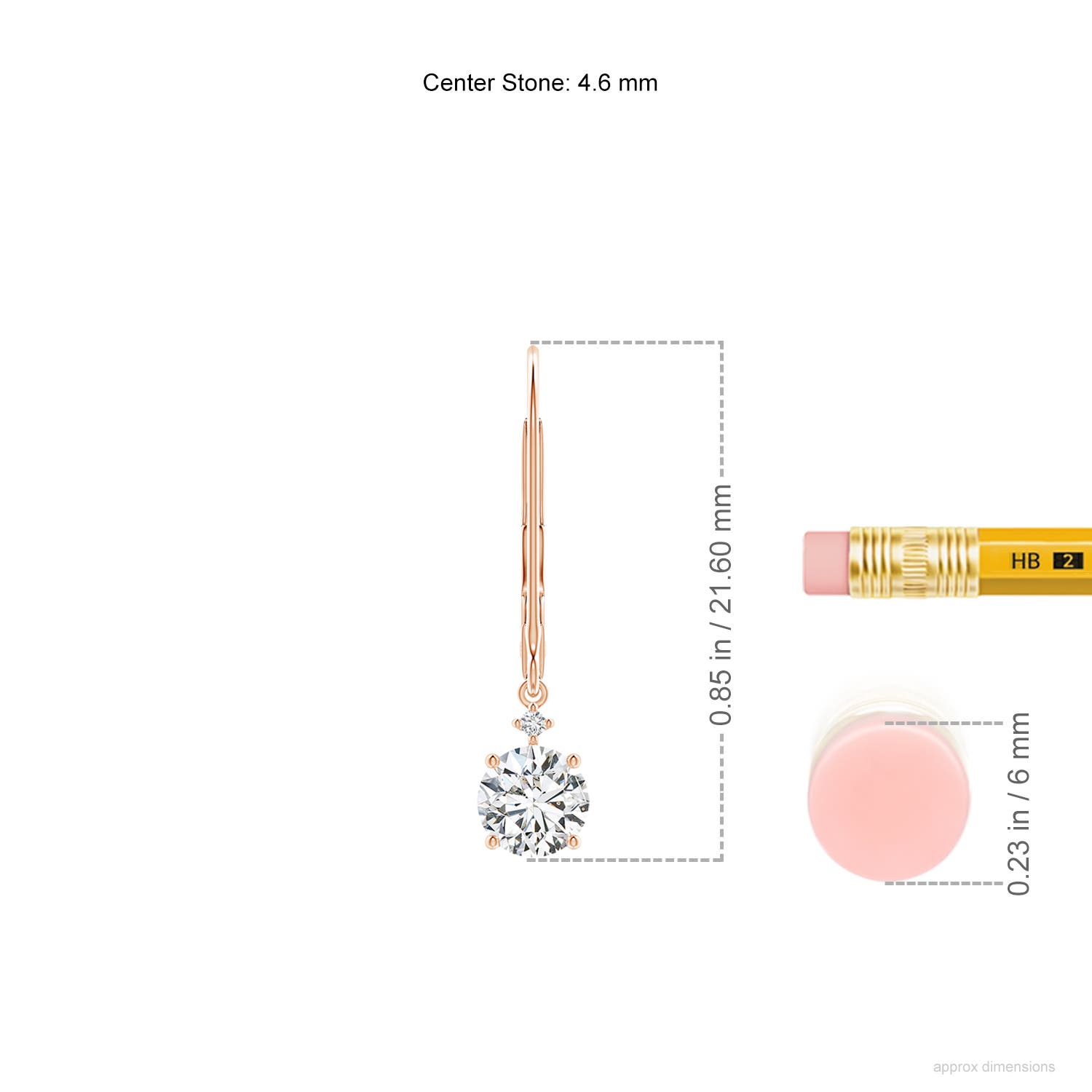 H, SI2 / 0.77 CT / 14 KT Rose Gold