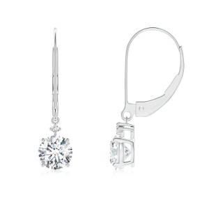 5.2mm GVS2 Solitaire Diamond Dangle Earrings in P950 Platinum