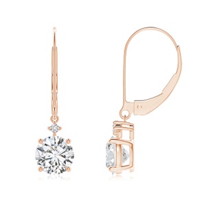 5.9mm HSI2 Solitaire Diamond Dangle Earrings in 9K Rose Gold