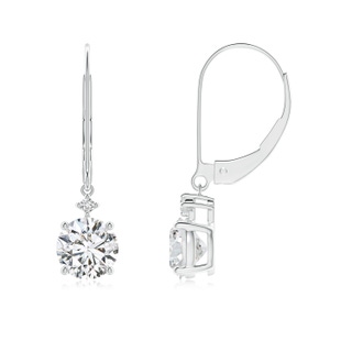 5.9mm HSI2 Solitaire Diamond Dangle Earrings in P950 Platinum