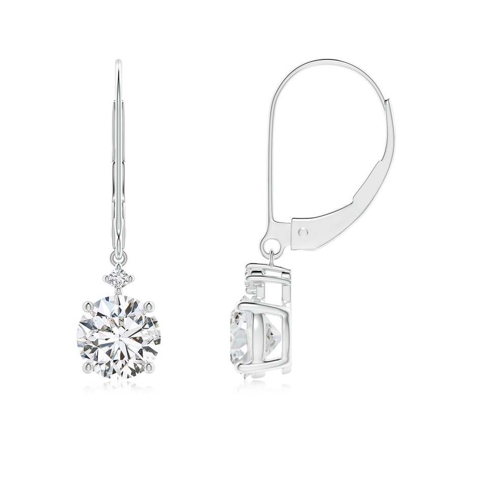 5.9mm HSI2 Solitaire Diamond Dangle Earrings in P950 Platinum 