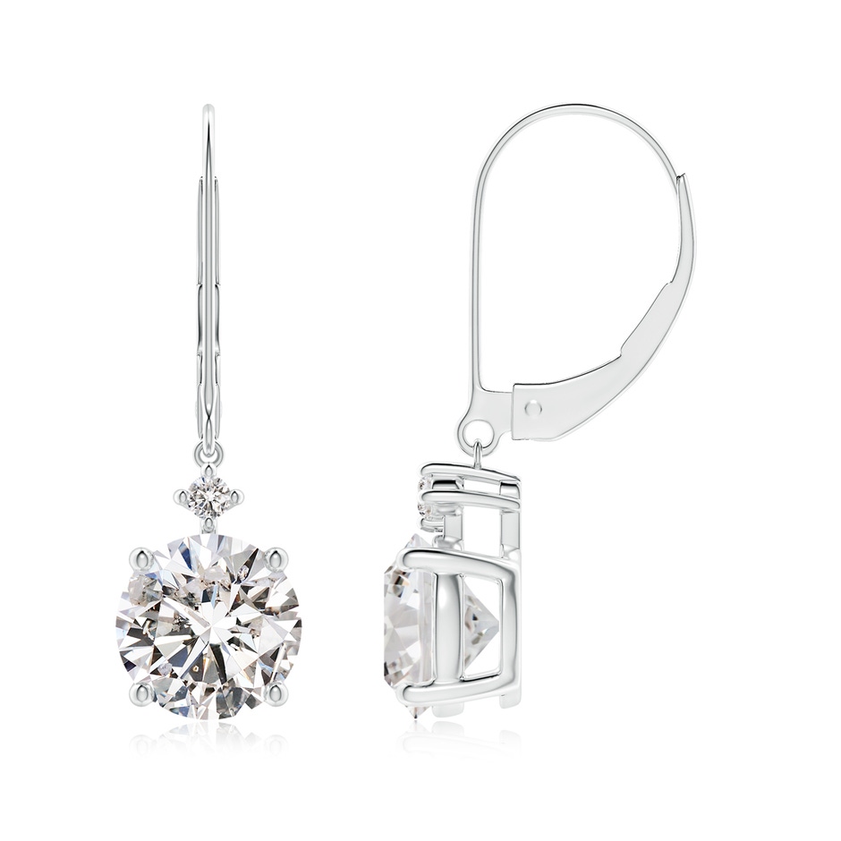 7.4mm IJI1I2 Solitaire Diamond Dangle Earrings in P950 Platinum 