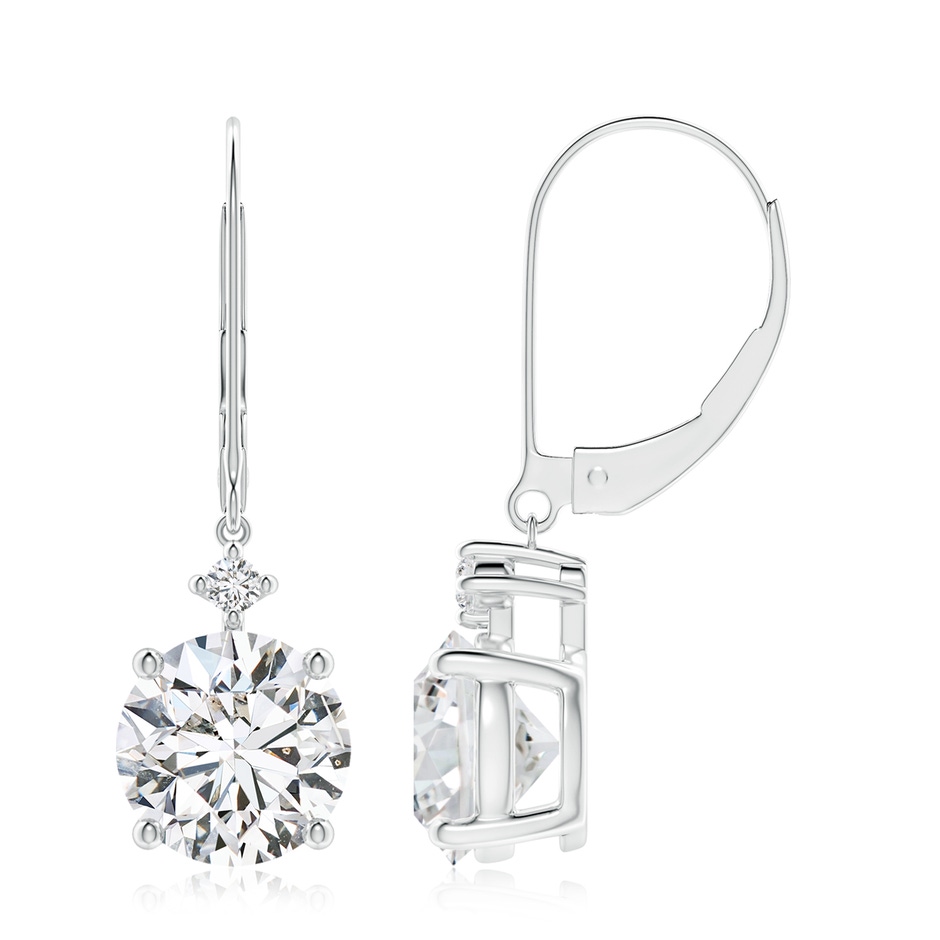 8.1mm HSI2 Solitaire Diamond Dangle Earrings in P950 Platinum 