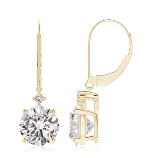 8.1mm IJI1I2 Solitaire Diamond Dangle Earrings in 10K Yellow Gold