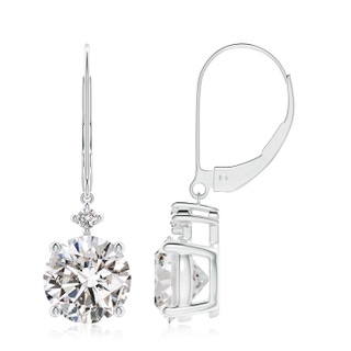 8.1mm IJI1I2 Solitaire Diamond Dangle Earrings in P950 Platinum