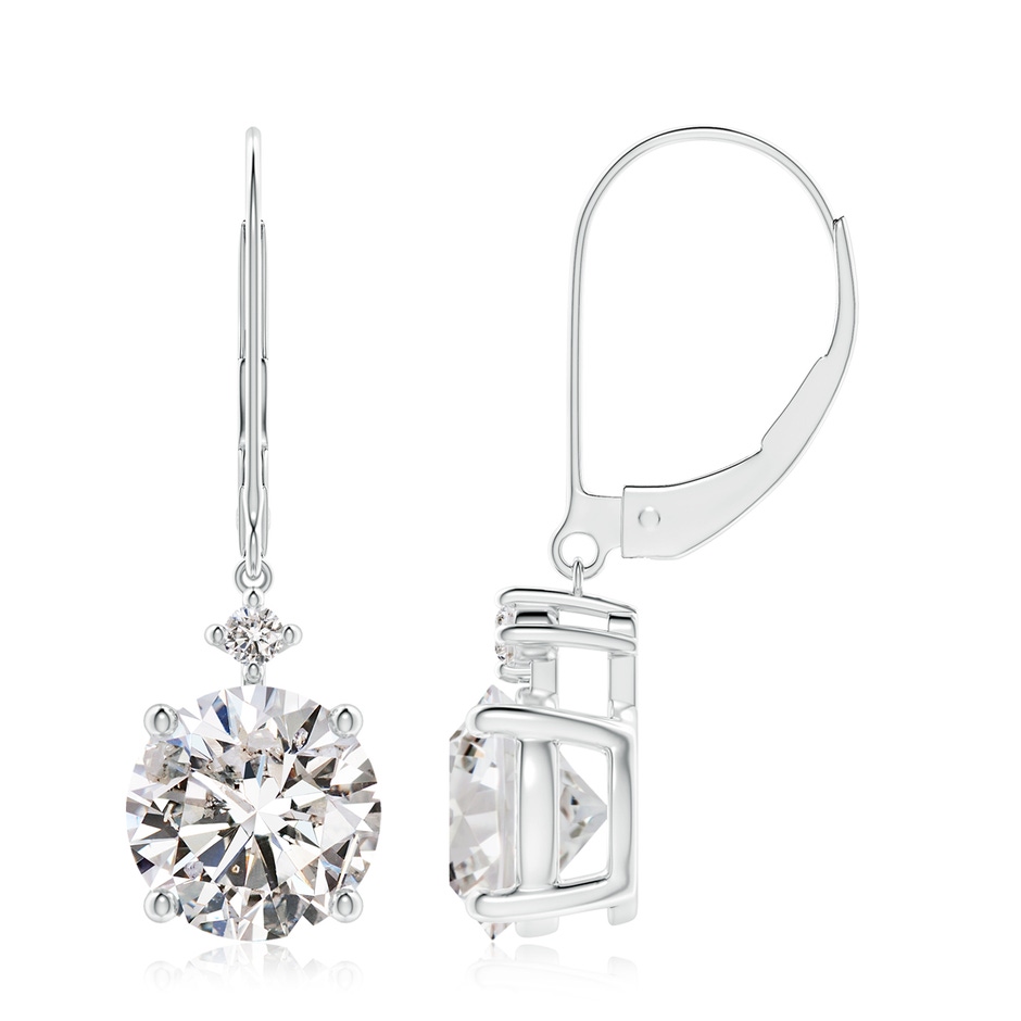 8.1mm IJI1I2 Solitaire Diamond Dangle Earrings in P950 Platinum 