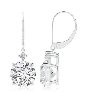 8.9mm HSI2 Solitaire Diamond Dangle Earrings in P950 Platinum