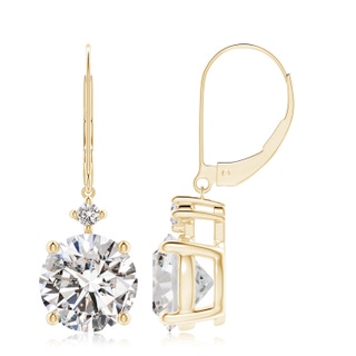 8.9mm IJI1I2 Solitaire Diamond Dangle Earrings in 10K Yellow Gold