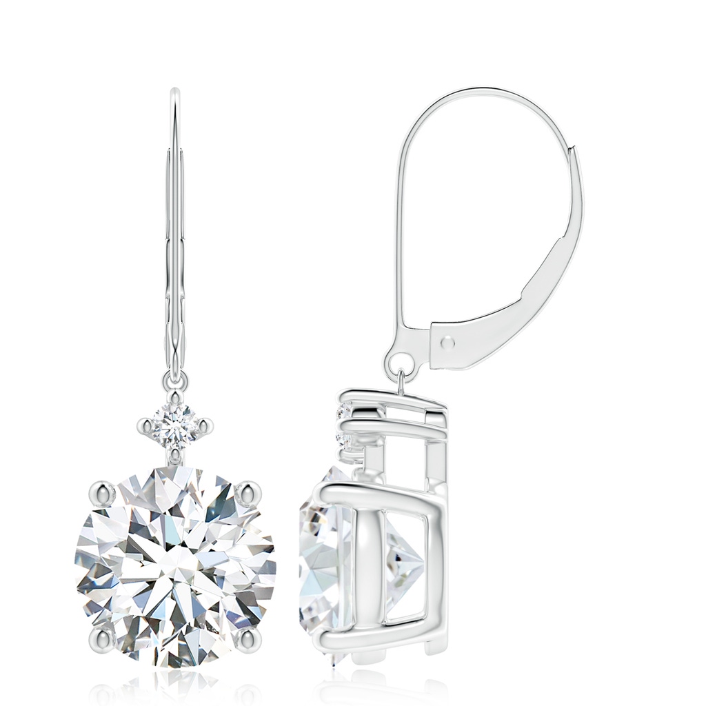 9.2mm GVS2 Solitaire Diamond Dangle Earrings in P950 Platinum