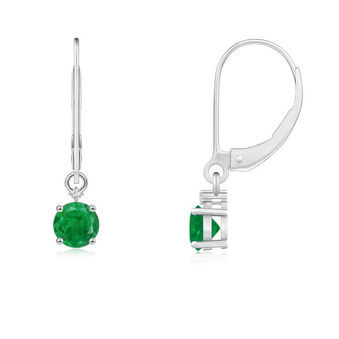 AA - Emerald / 0.5 CT / 14 KT White Gold