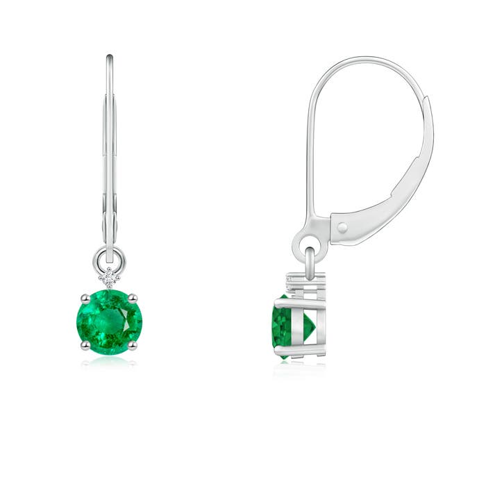 AAA - Emerald / 0.5 CT / 14 KT White Gold