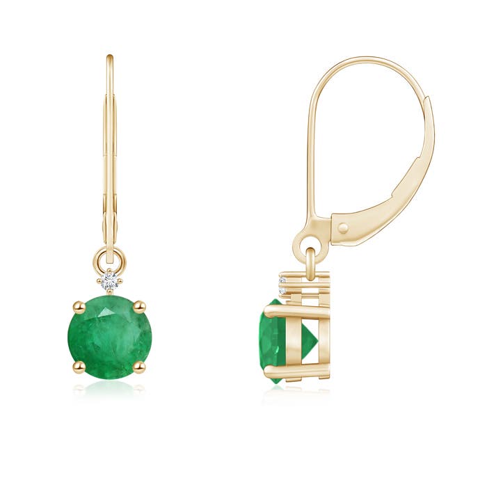 A - Emerald / 0.94 CT / 14 KT Yellow Gold