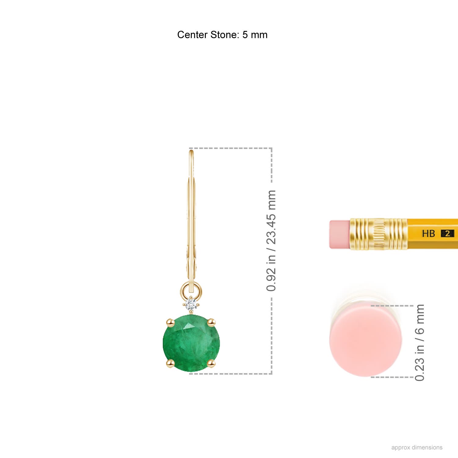 A - Emerald / 0.94 CT / 14 KT Yellow Gold