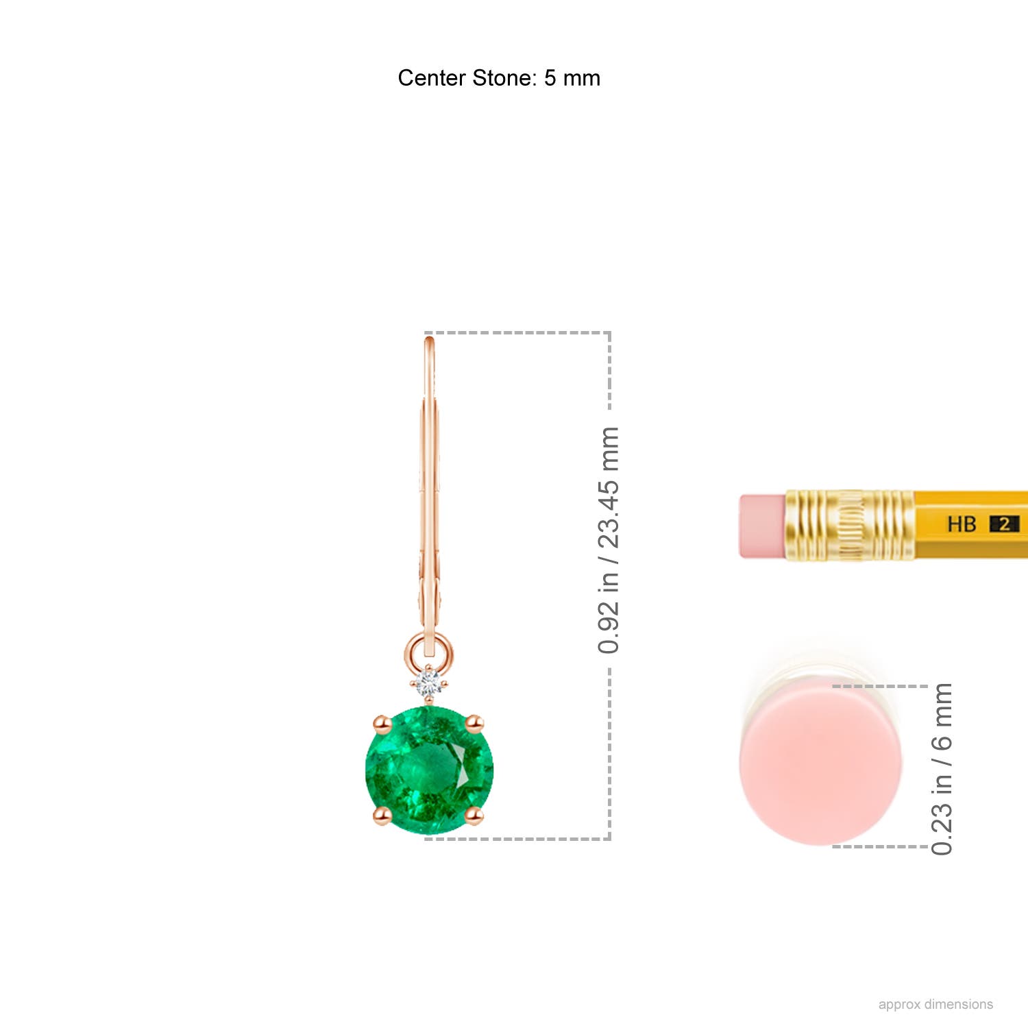 AAA - Emerald / 0.94 CT / 14 KT Rose Gold