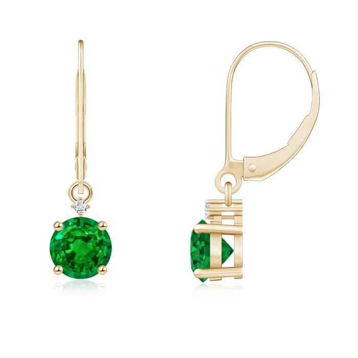 AAAA - Emerald / 0.94 CT / 14 KT Yellow Gold