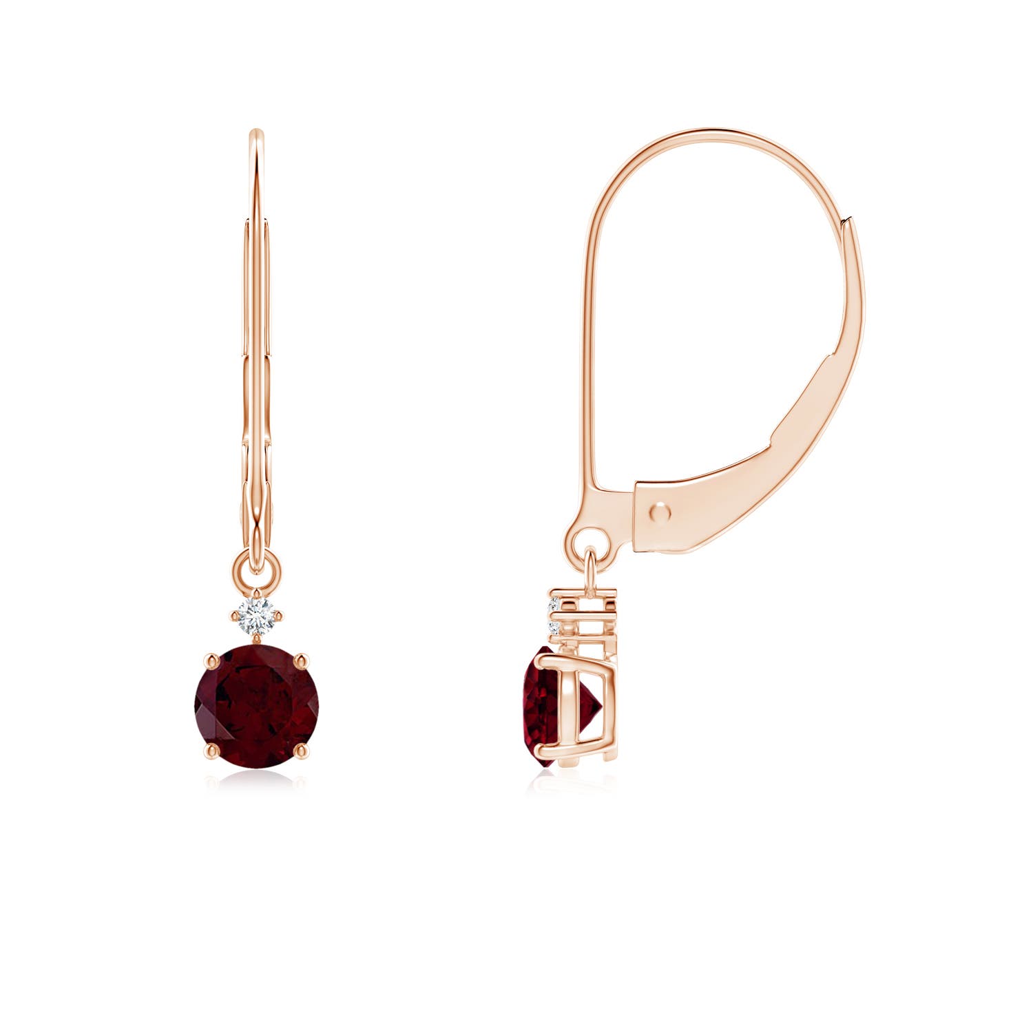 A - Garnet / 0.68 CT / 14 KT Rose Gold