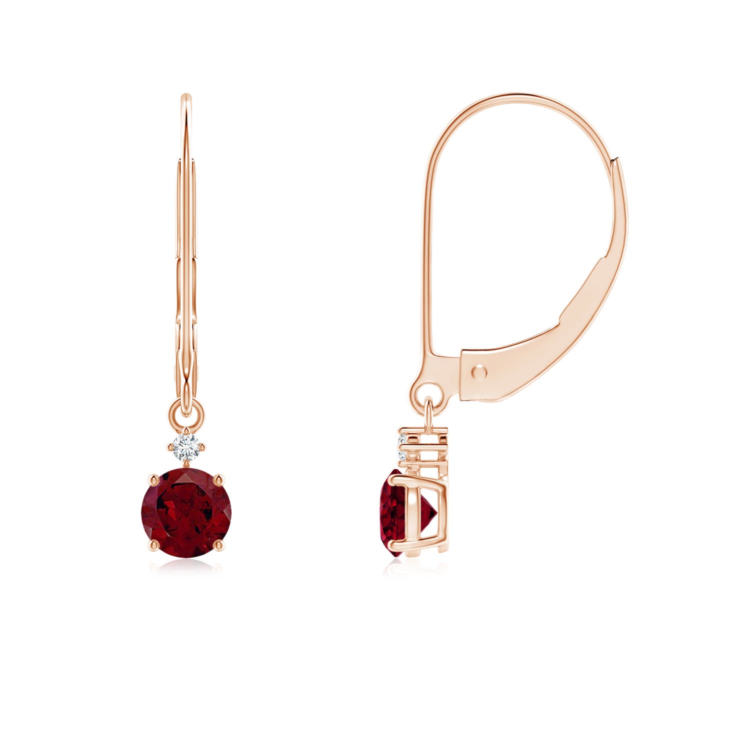 AA - Garnet / 0.68 CT / 14 KT Rose Gold