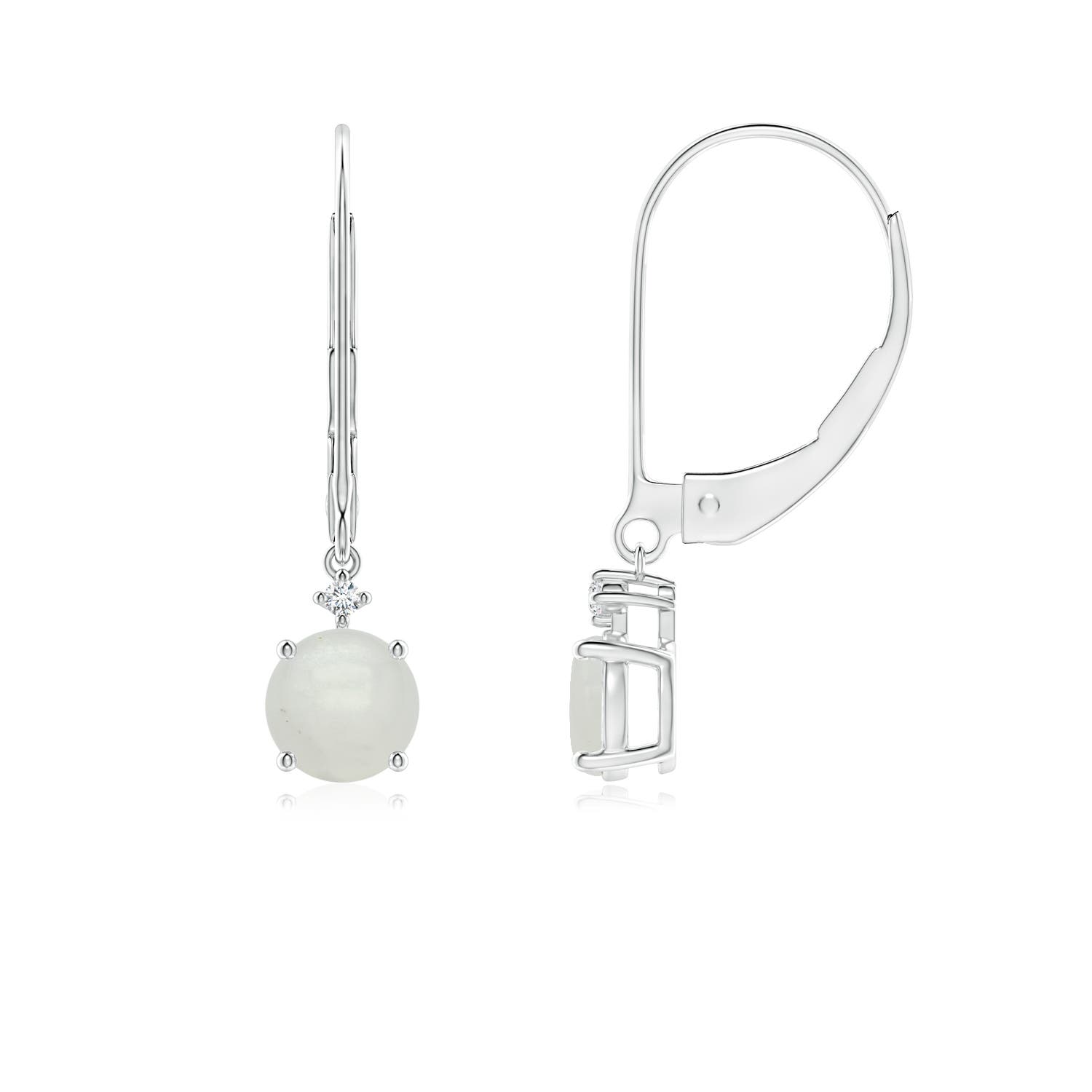 A - Moonstone / 0.94 CT / 14 KT White Gold