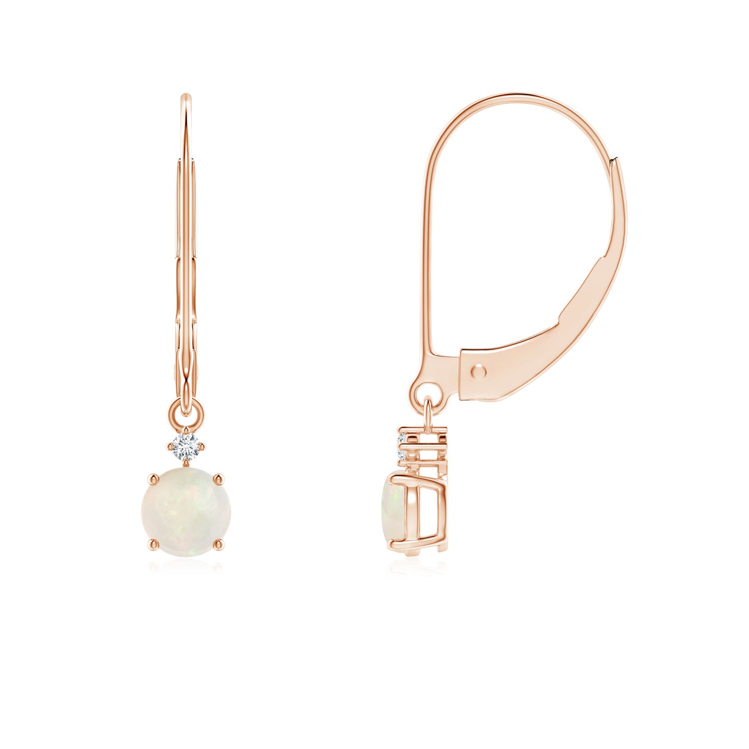 A - Opal / 0.34 CT / 14 KT Rose Gold