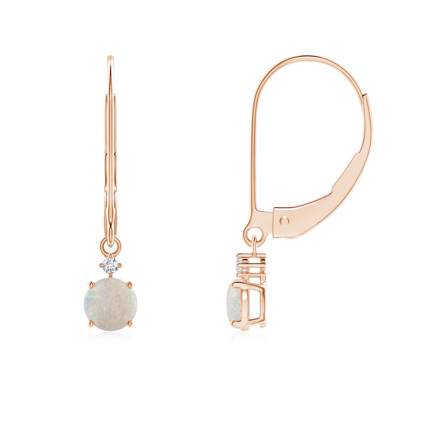 AA - Opal / 0.34 CT / 14 KT Rose Gold