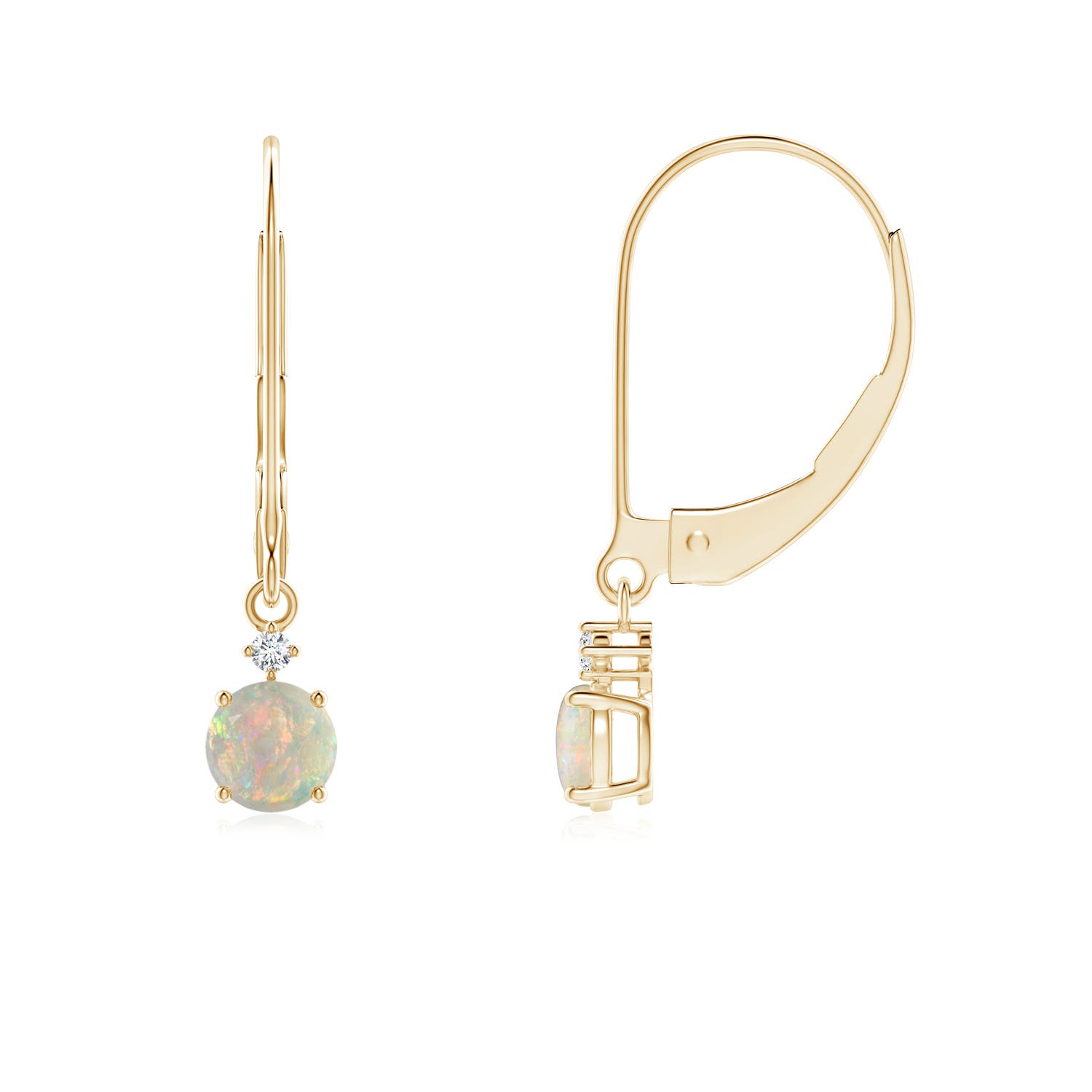 AAAA - Opal / 0.34 CT / 14 KT Yellow Gold