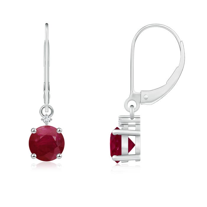 A - Ruby / 1.24 CT / 14 KT White Gold