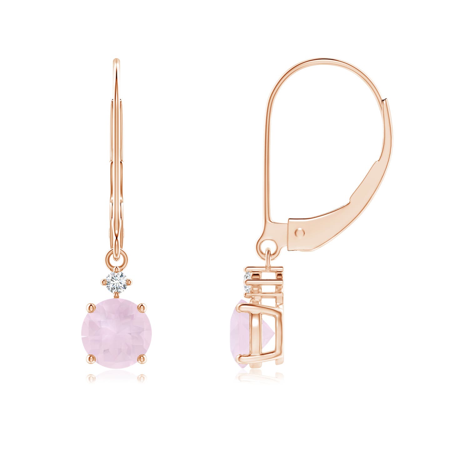 A - Rose Quartz / 1.02 CT / 14 KT Rose Gold