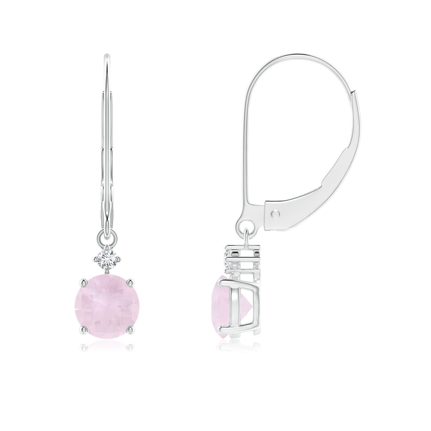 A - Rose Quartz / 1.02 CT / 14 KT White Gold