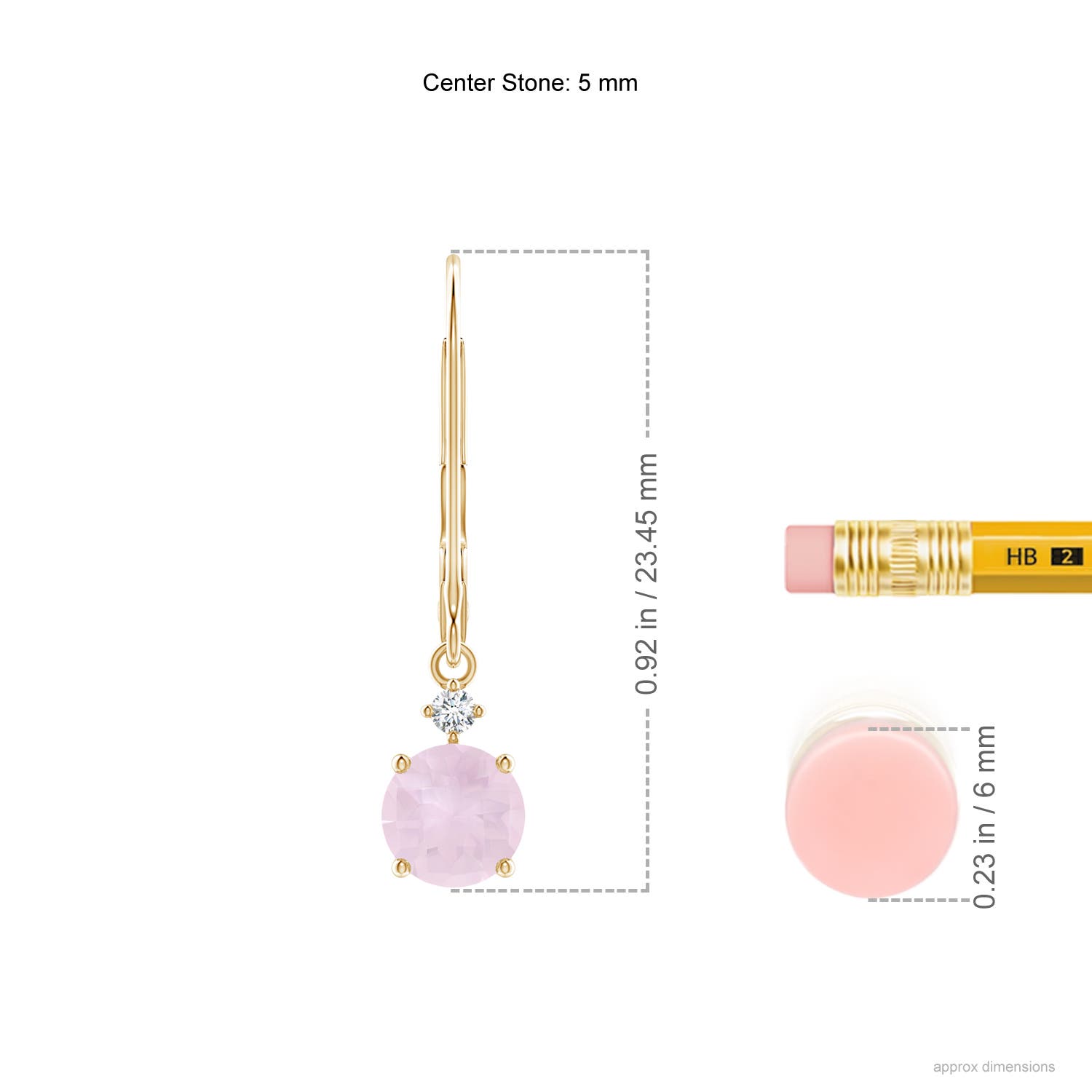 A - Rose Quartz / 1.02 CT / 14 KT Yellow Gold