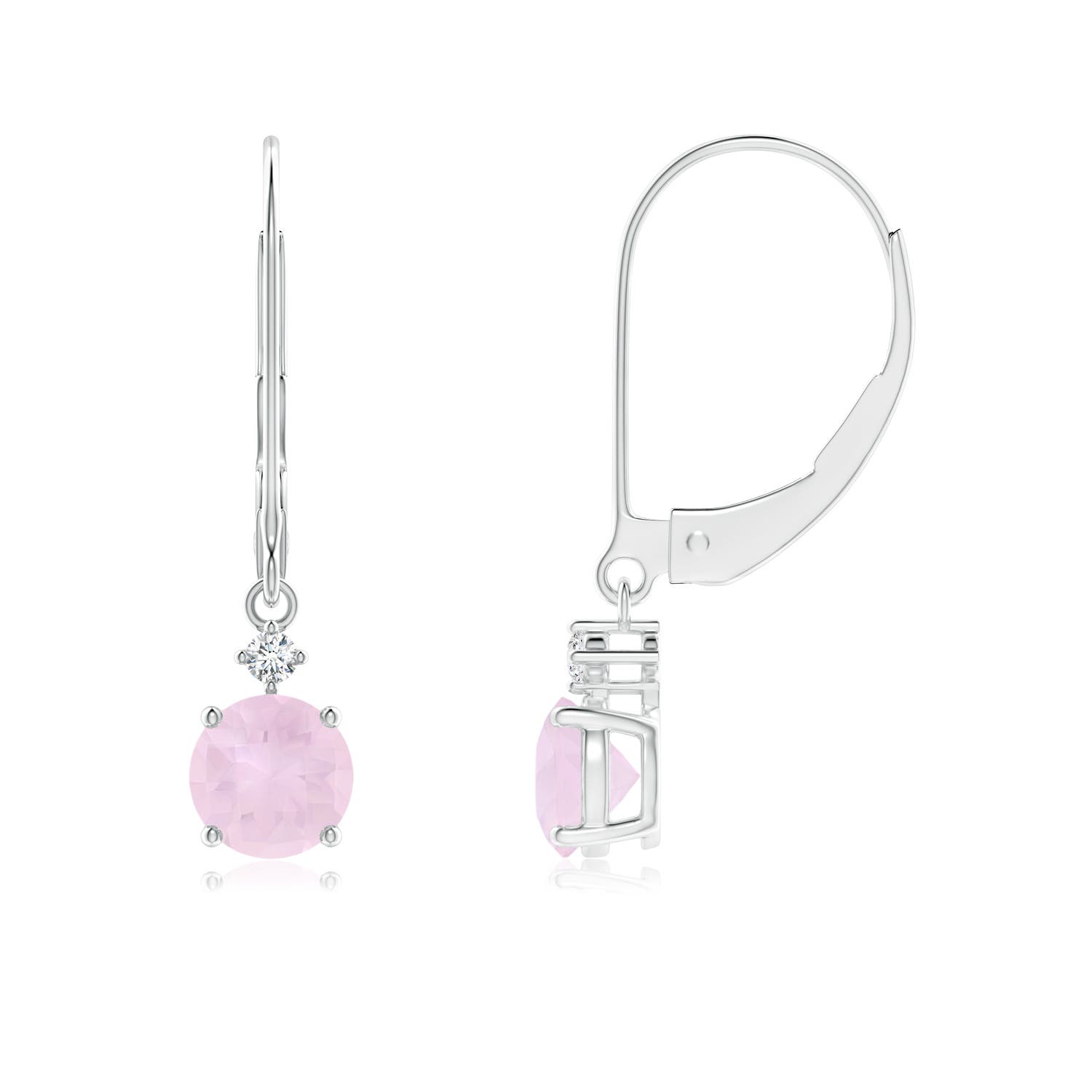 AA - Rose Quartz / 1.02 CT / 14 KT White Gold