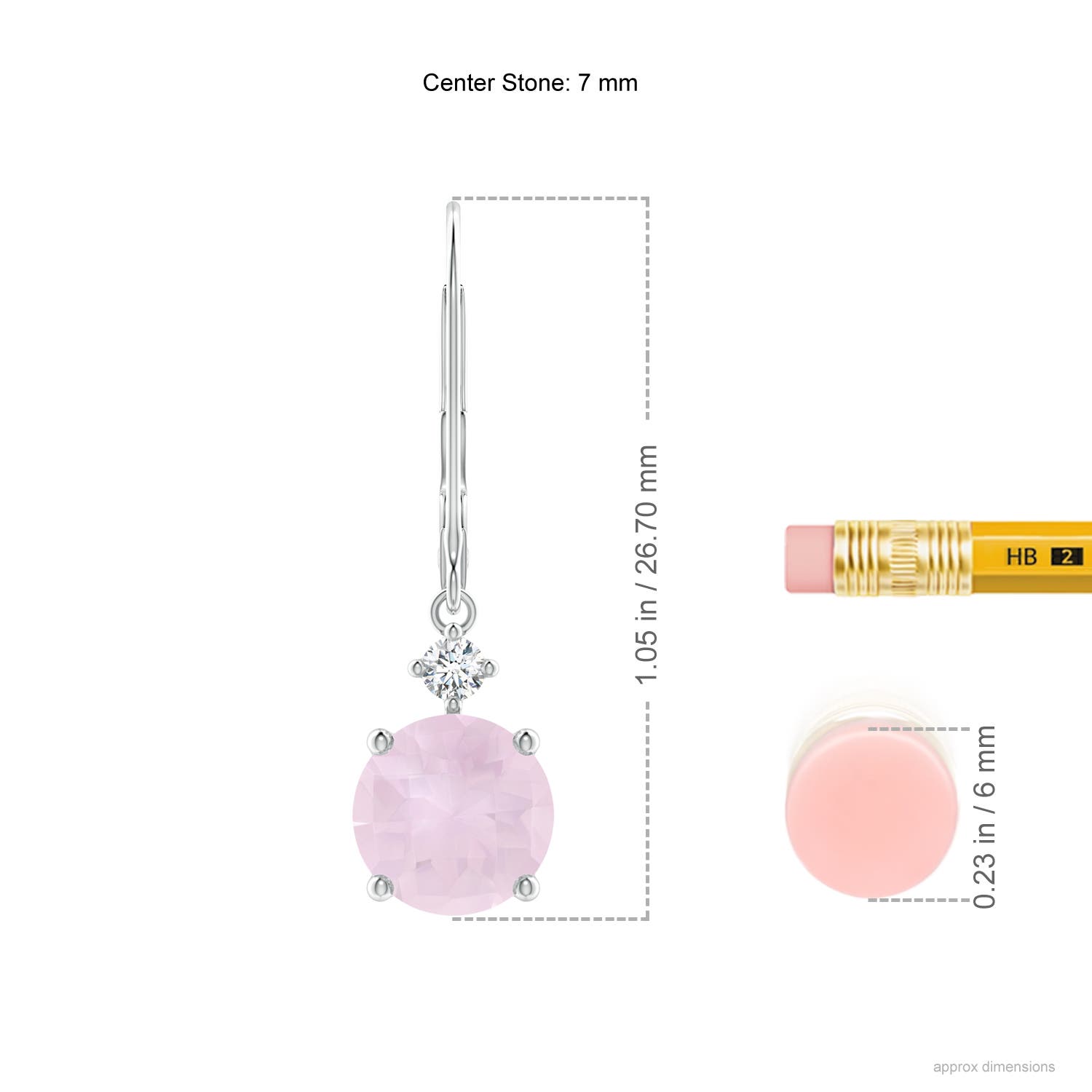 A - Rose Quartz / 2.79 CT / 14 KT White Gold