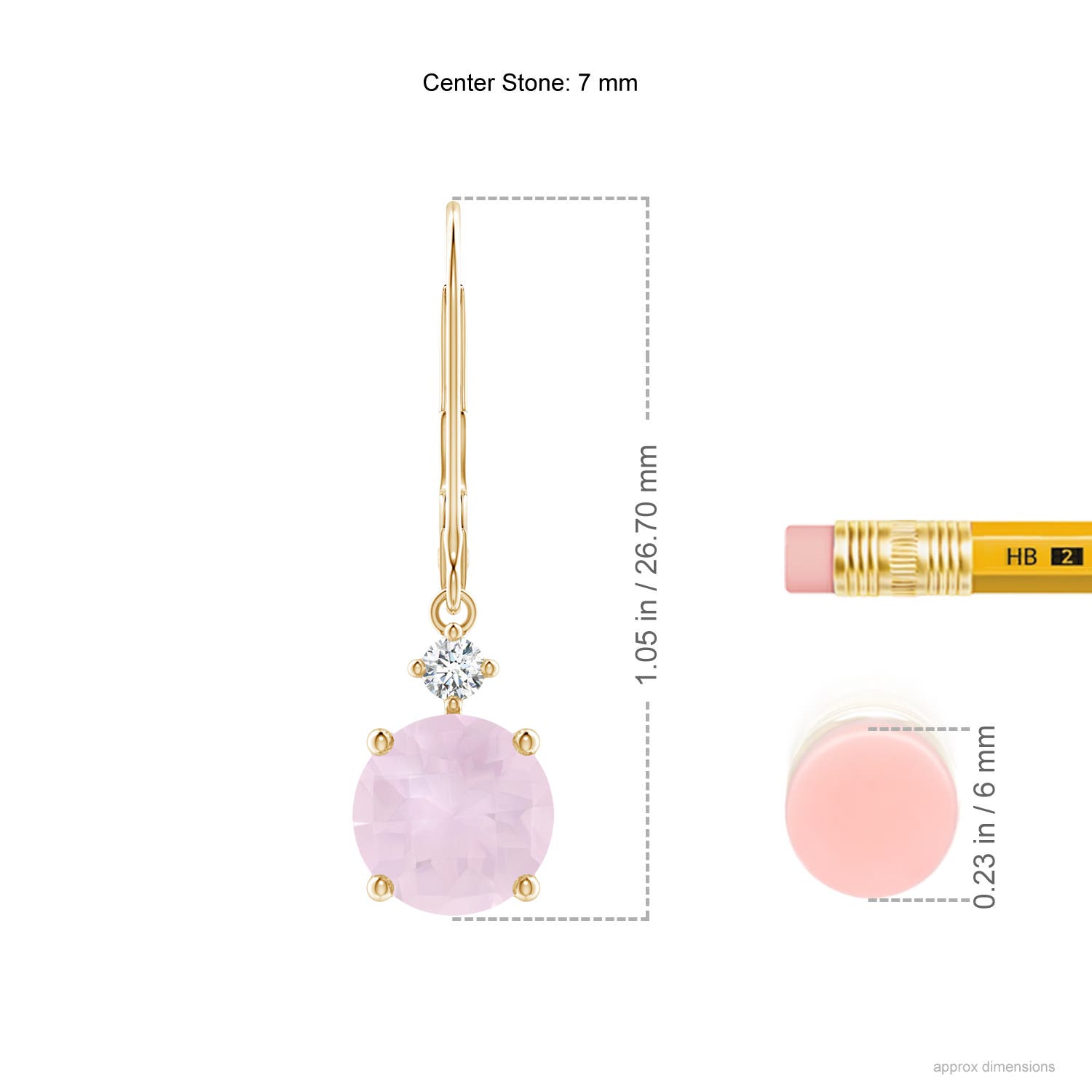 A - Rose Quartz / 2.79 CT / 14 KT Yellow Gold