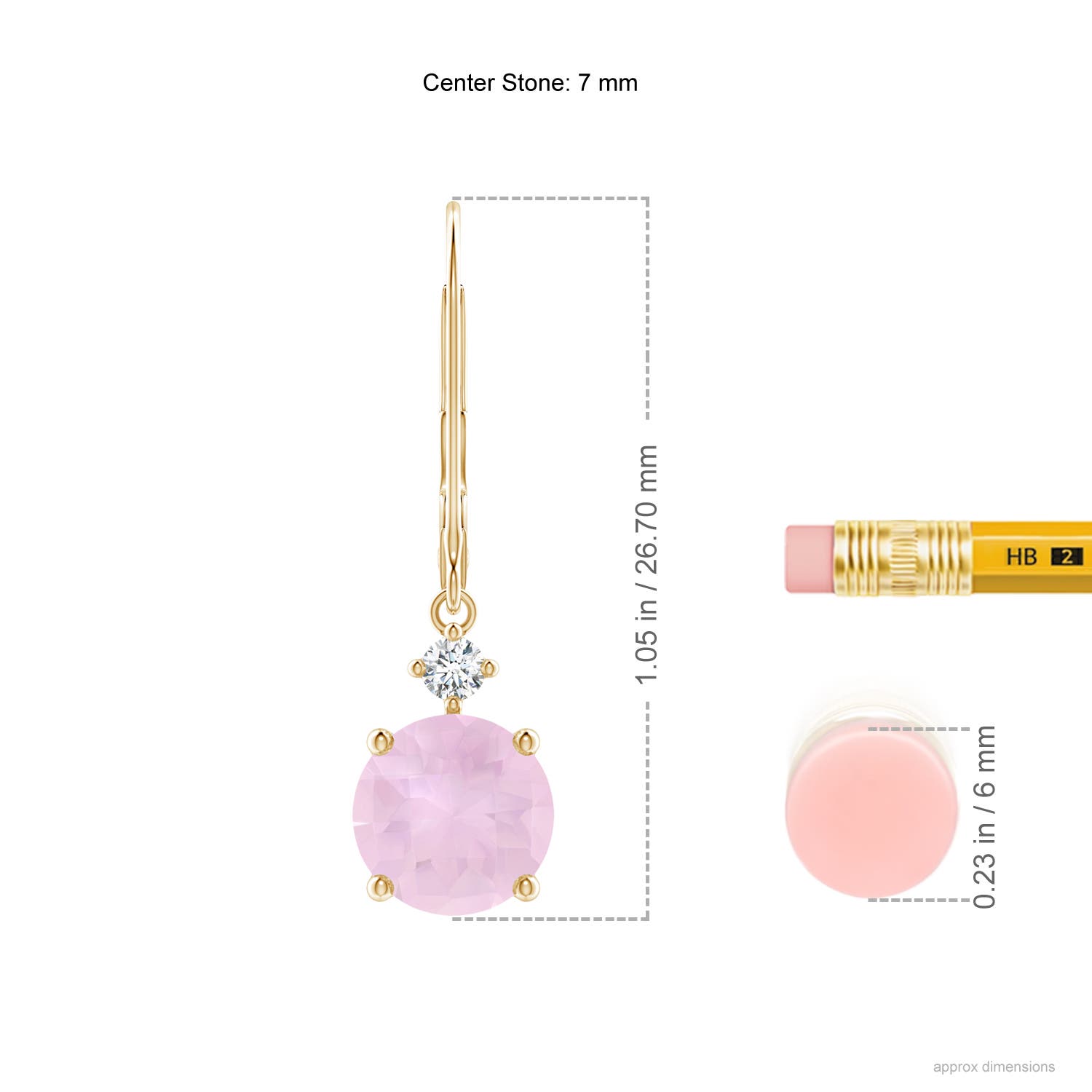 AAA - Rose Quartz / 2.79 CT / 14 KT Yellow Gold