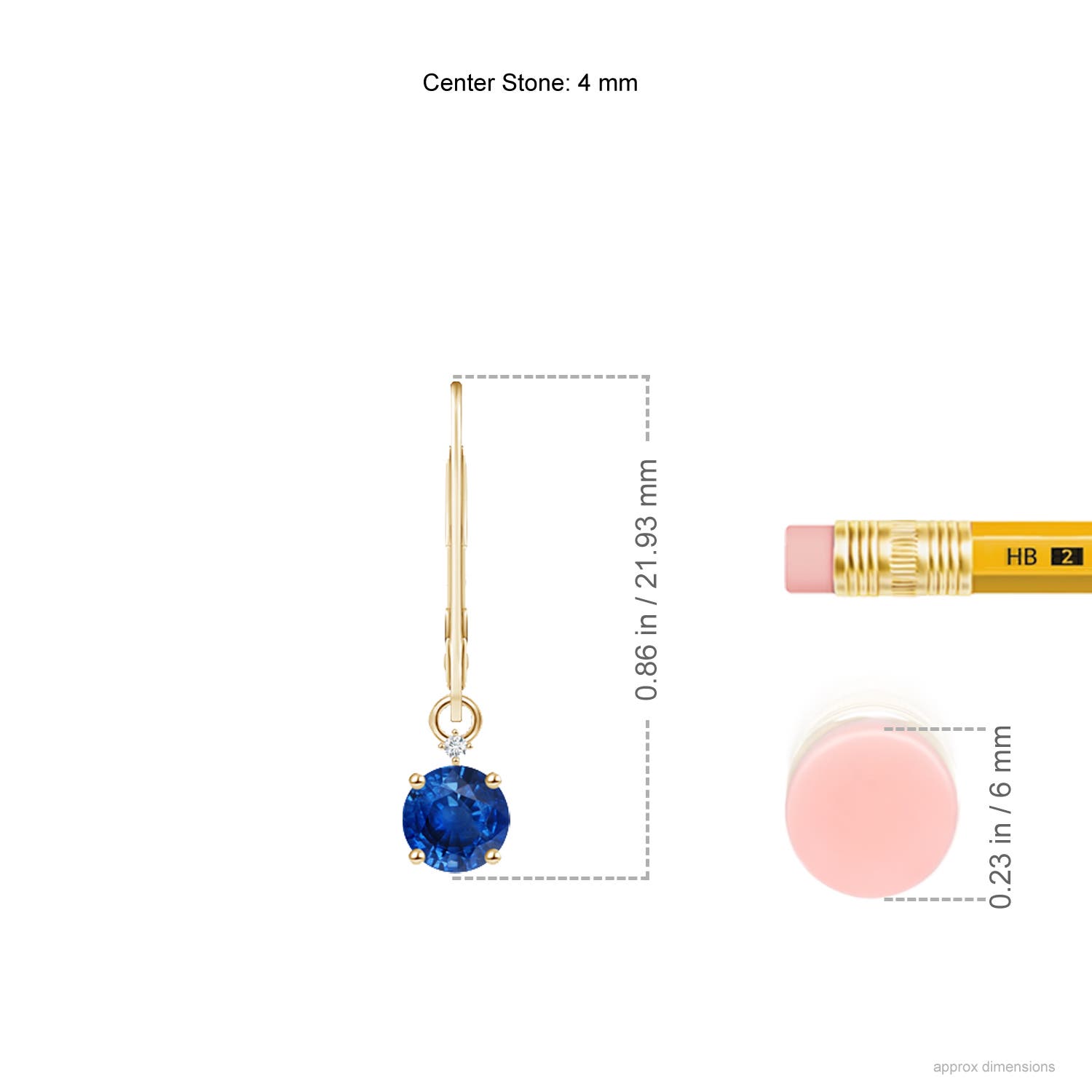 AAA - Blue Sapphire / 0.68 CT / 14 KT Yellow Gold