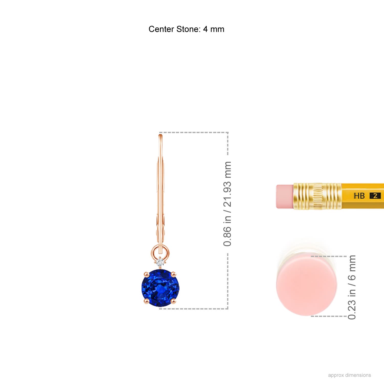 AAAA - Blue Sapphire / 0.68 CT / 14 KT Rose Gold