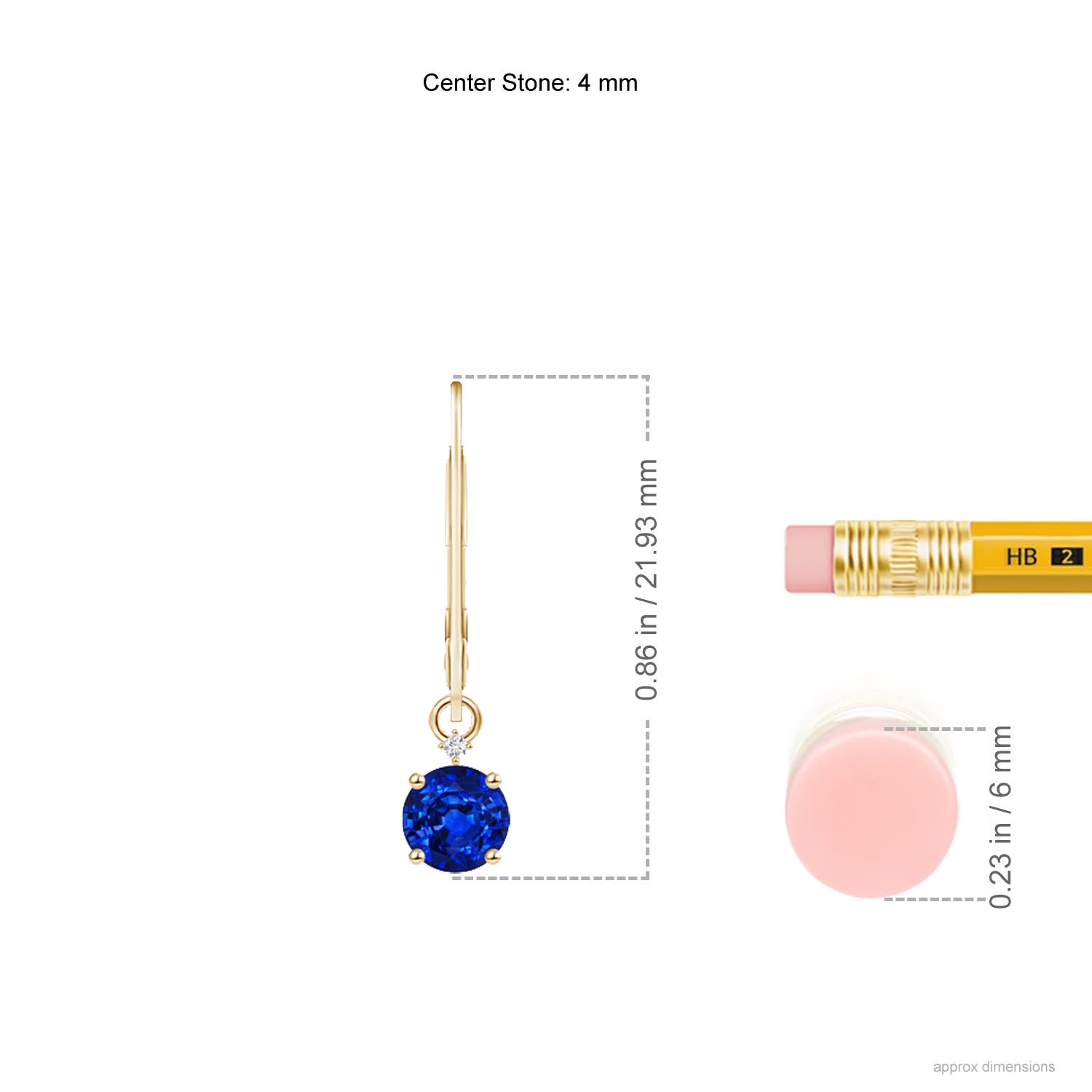 AAAA - Blue Sapphire / 0.68 CT / 14 KT Yellow Gold