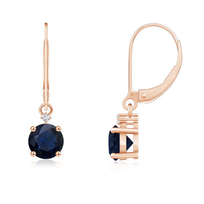 A - Blue Sapphire / 1.24 CT / 14 KT Rose Gold