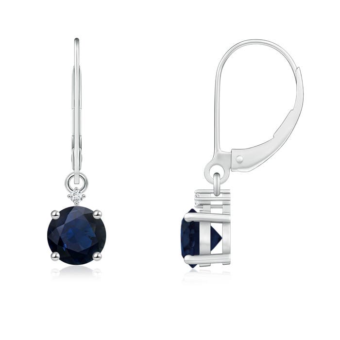 A - Blue Sapphire / 1.24 CT / 14 KT White Gold