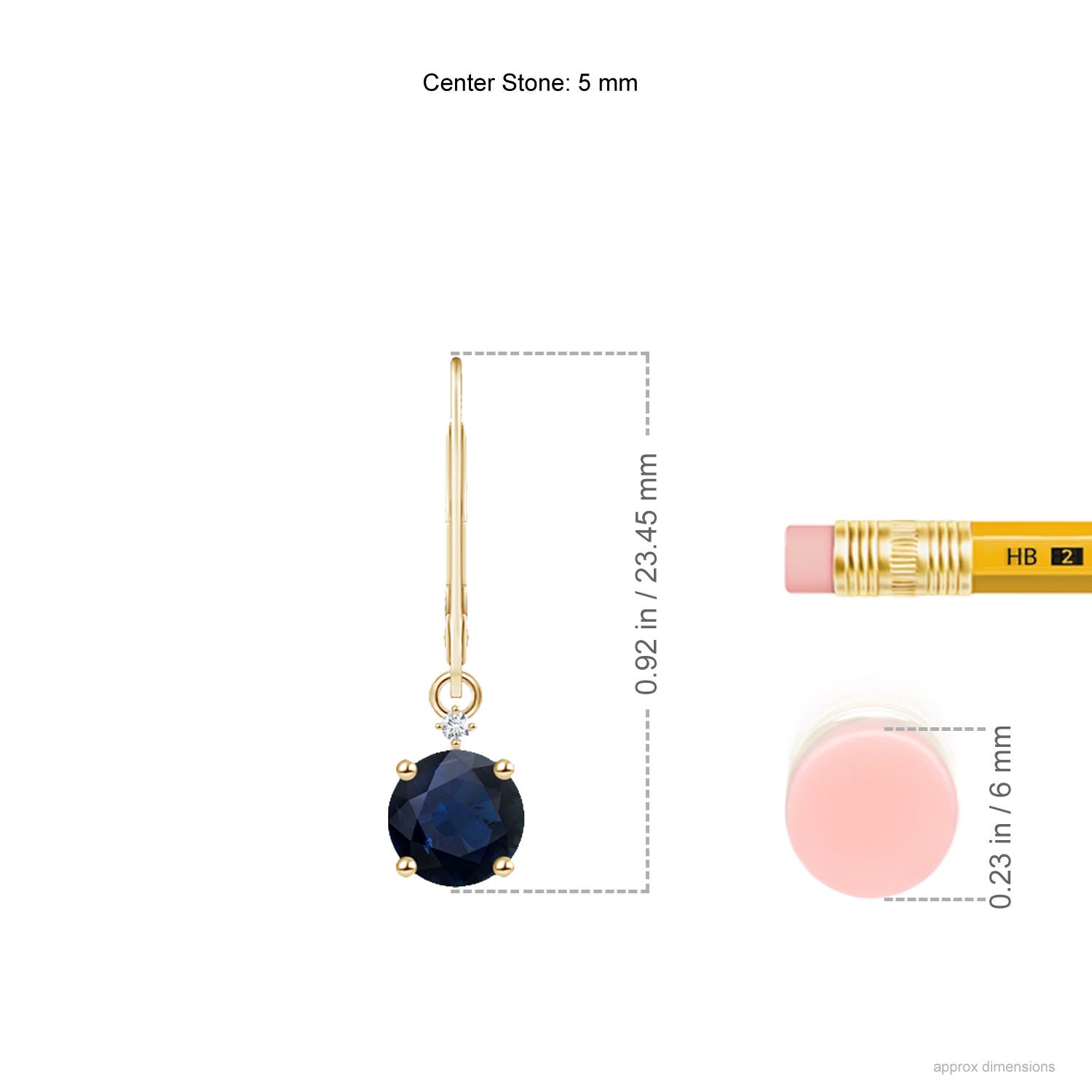 A - Blue Sapphire / 1.24 CT / 14 KT Yellow Gold