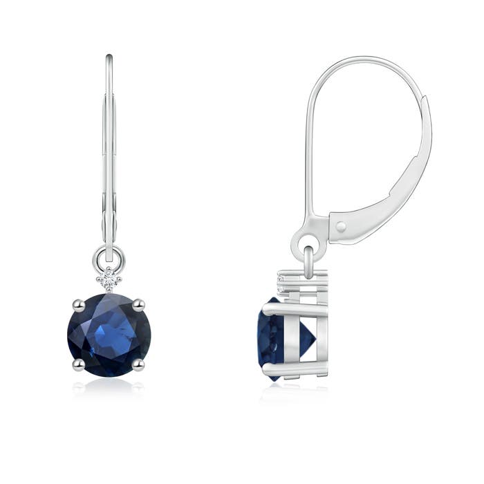 AA - Blue Sapphire / 1.24 CT / 14 KT White Gold