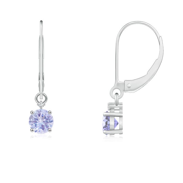 A - Tanzanite / 0.52 CT / 14 KT White Gold